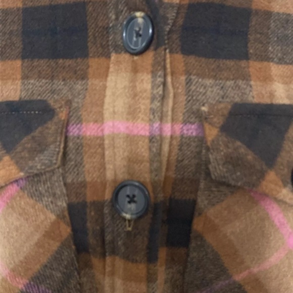 BB Dakota by Steve Madden Women's Size XS Long Sleeve Boxy Shacket Brown - Picture 2 of 5